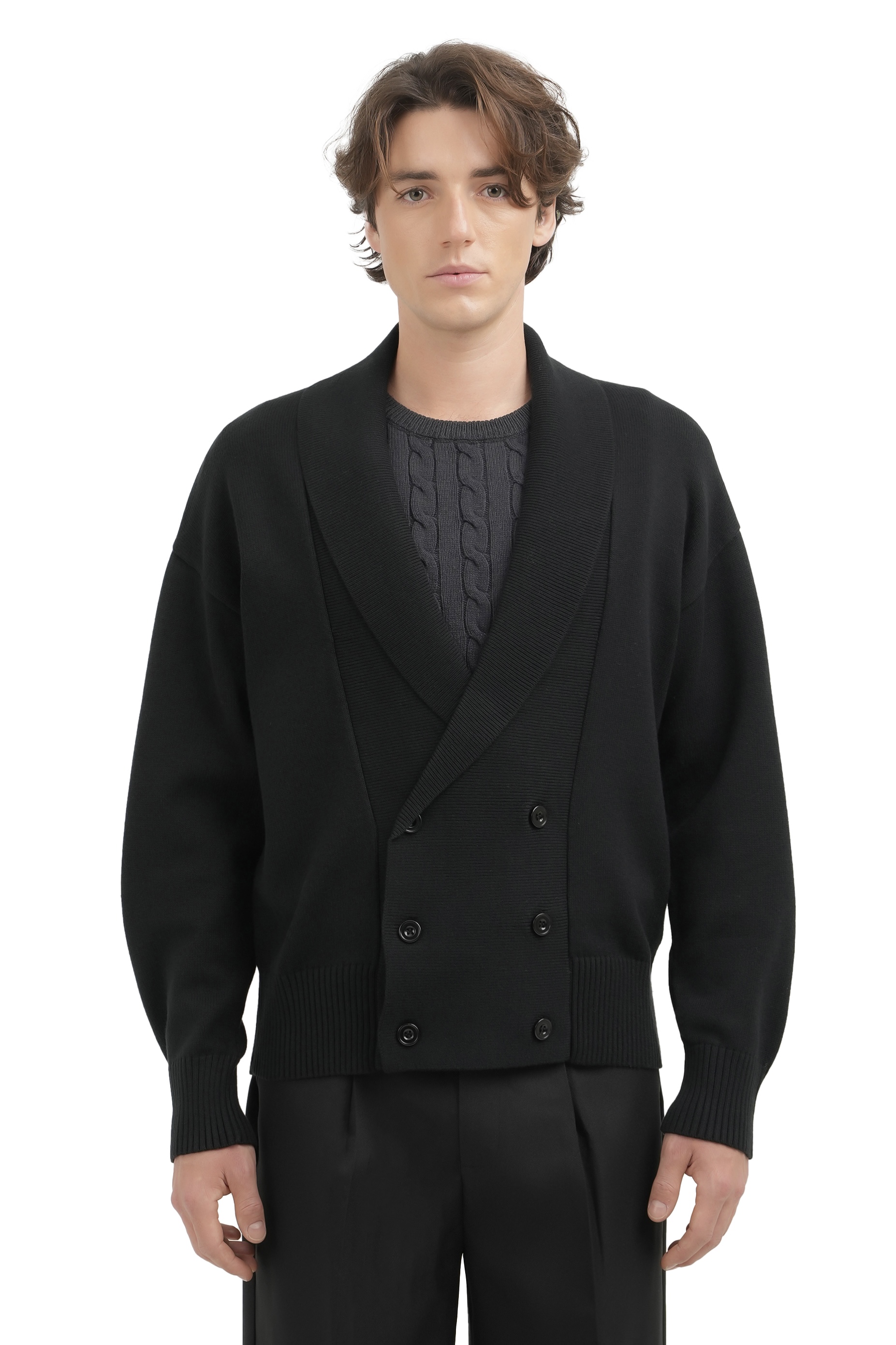 DOUGLAS CARDIGAN - BLACK 