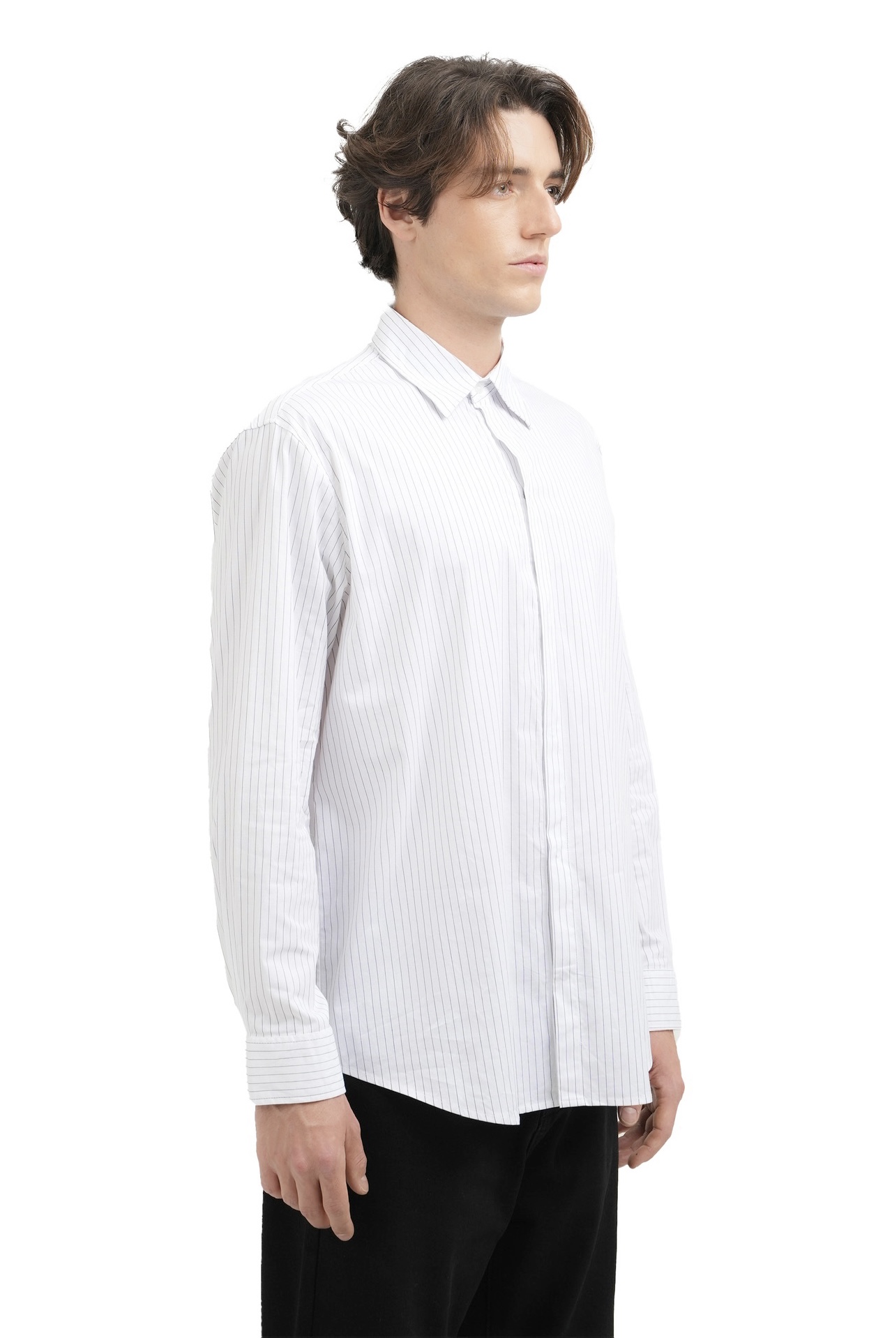 SHAW SHIRT - BLACK STRIPED 