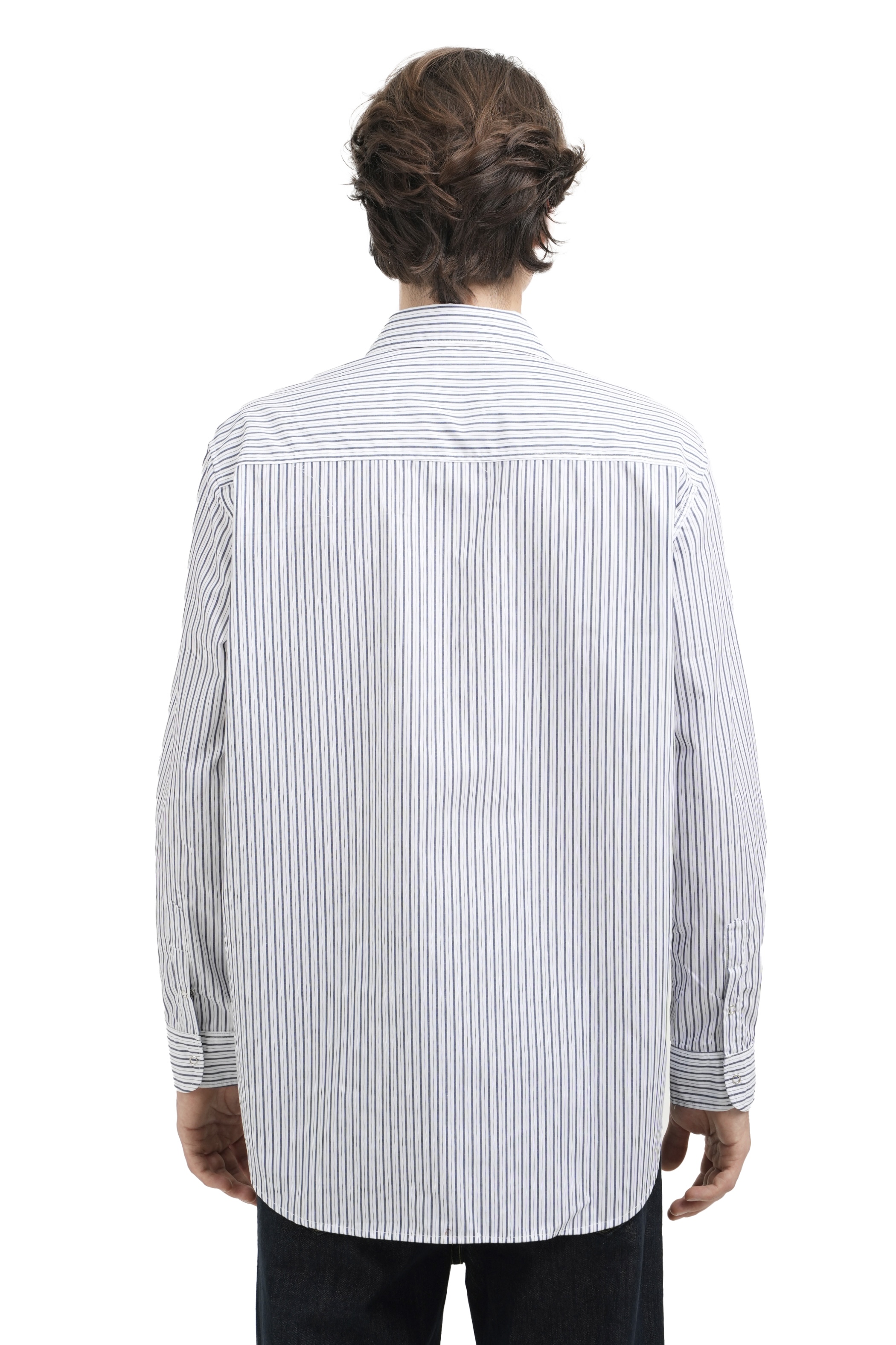 SHAW SHIRT - NAVY STRIPED