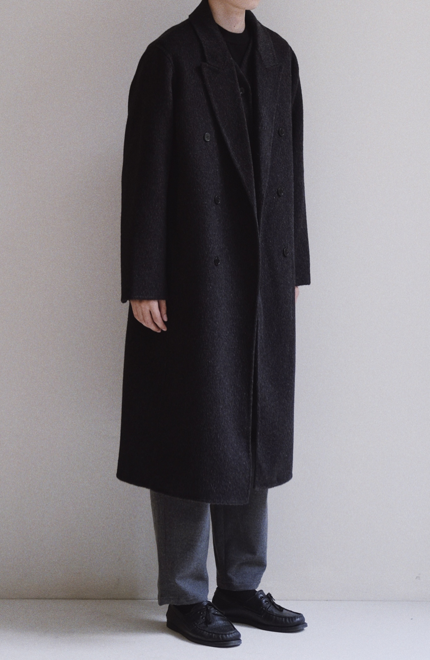 RENOIR COAT - BLACK MELANGE